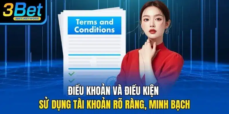 Điều khoản và điều kiện sử dụng tài khoản rõ ràng, minh bạch